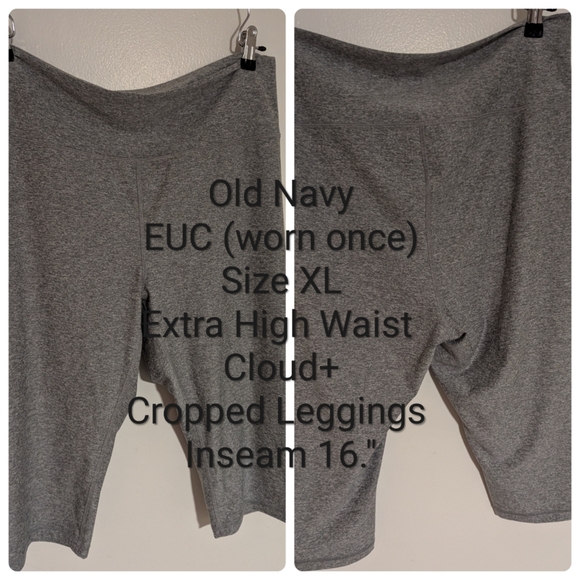 Old Navy Extra High Waist Cloud+ Cropped leggings size XL - Picture 2 of 4